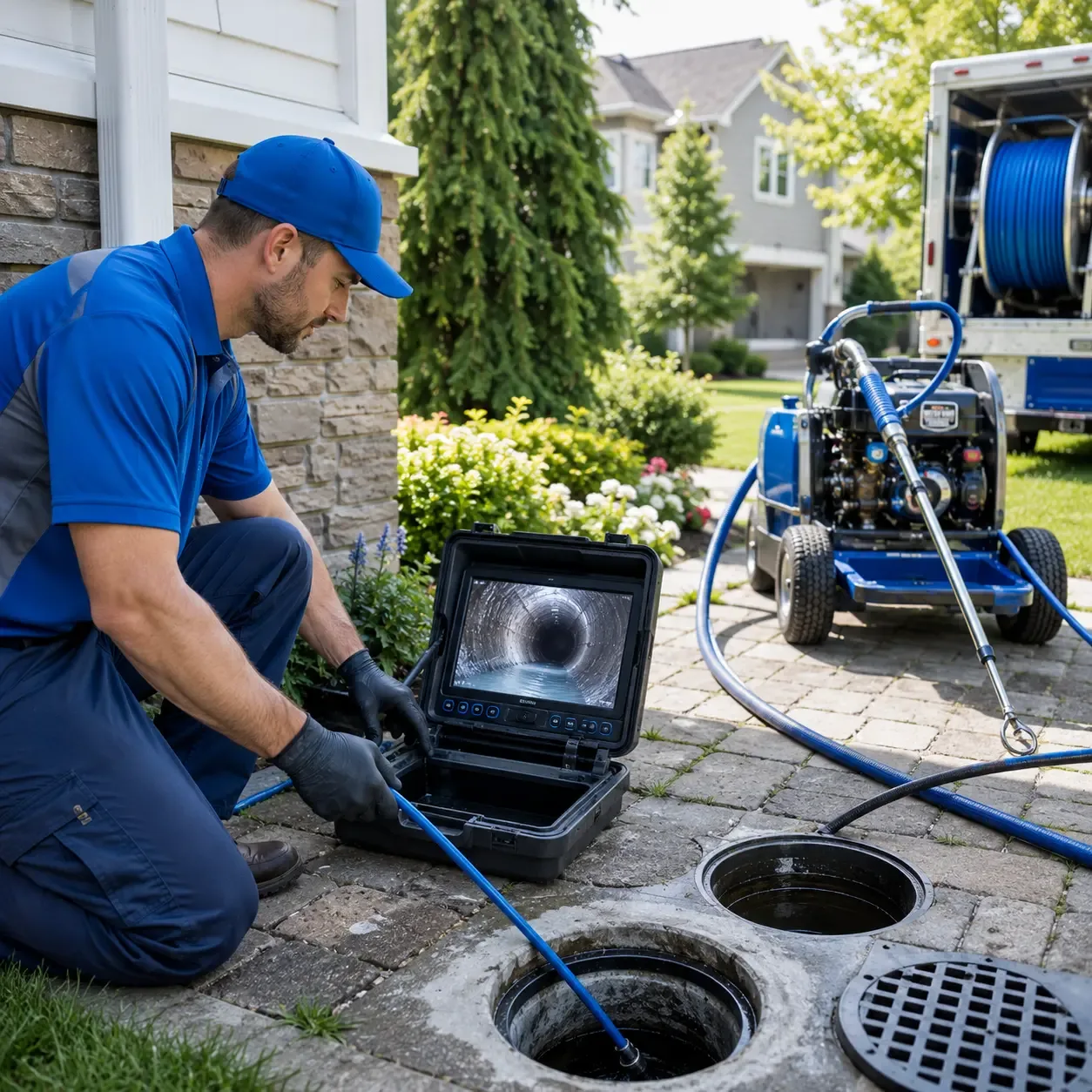 Outdoor drain cleaning professionals serving Lanse, MI